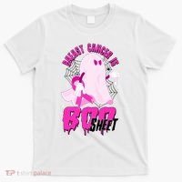 Funny Breast Cancer Is Boo Sheet Halloween Ghost T-Shirt thumb 0