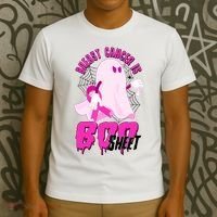 Funny Breast Cancer Is Boo Sheet Halloween Ghost T-Shirt thumb 3