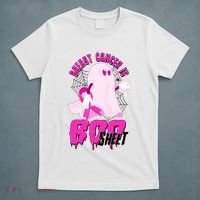 Funny Breast Cancer Is Boo Sheet Halloween Ghost T-Shirt thumb 5
