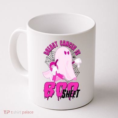 Funny Breast Cancer Is Boo Sheet Halloween Ghost Coffee Mug