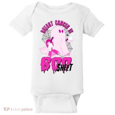 Funny Breast Cancer Is Boo Sheet Halloween Ghost Baby Bodysuit