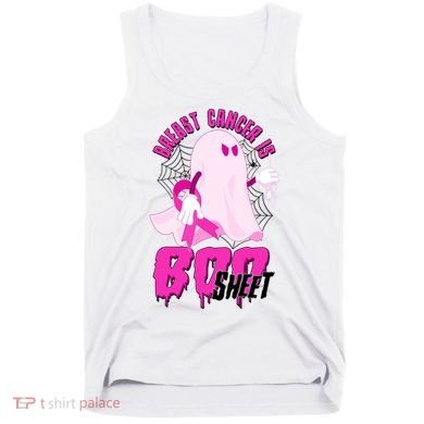 Funny Breast Cancer Is Boo Sheet Halloween Ghost Tank Top