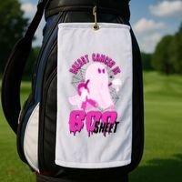 Funny Breast Cancer Is Boo Sheet Halloween Ghost Golf Towel thumb 2