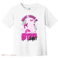 Funny Breast Cancer Is Boo Sheet Halloween Ghost Toddler T-Shirt thumb 0