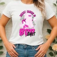 Funny Breast Cancer Is Boo Sheet Halloween Ghost Women's T-Shirt thumb 2