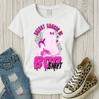Funny Breast Cancer Is Boo Sheet Halloween Ghost Women's T-Shirt thumb 3