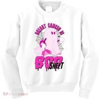 Funny Breast Cancer Is Boo Sheet Halloween Ghost Kids Sweatshirt thumb 0
