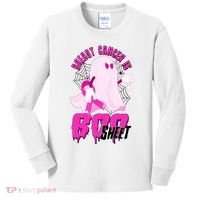 Funny Breast Cancer Is Boo Sheet Halloween Ghost Kids Long Sleeve Shirt thumb 0