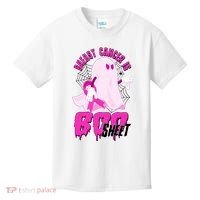 Funny Breast Cancer Is Boo Sheet Halloween Ghost Kids T-Shirt thumb 0