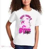 Funny Breast Cancer Is Boo Sheet Halloween Ghost Kids T-Shirt thumb 2