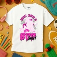 Funny Breast Cancer Is Boo Sheet Halloween Ghost Kids T-Shirt thumb 3