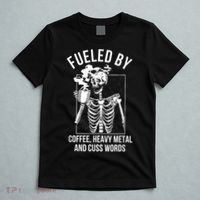 Fueled By Coffee Heavy Metal And Cuss Words Funny Coffee T-Shirt thumb 5