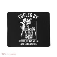 Fueled By Coffee Heavy Metal And Cuss Words Funny Coffee Mousepad thumb 0