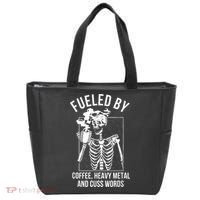 Fueled By Coffee Heavy Metal And Cuss Words Funny Coffee Tote Bag thumb 0