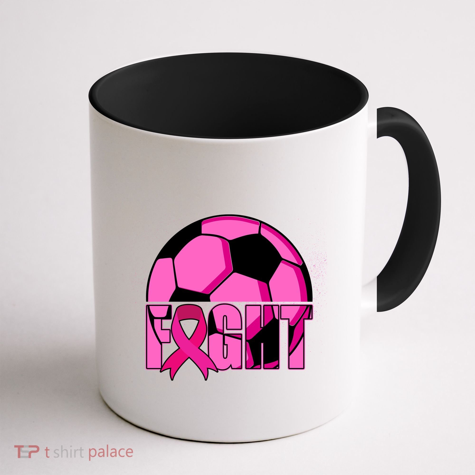 Fight Breast Cancer Soccer Coffee Mug