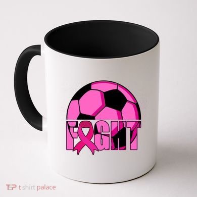 Fight Breast Cancer Soccer Coffee Mug
