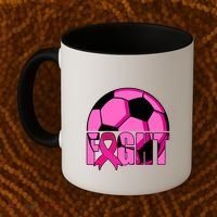 Fight Breast Cancer Soccer Coffee Mug thumb 2