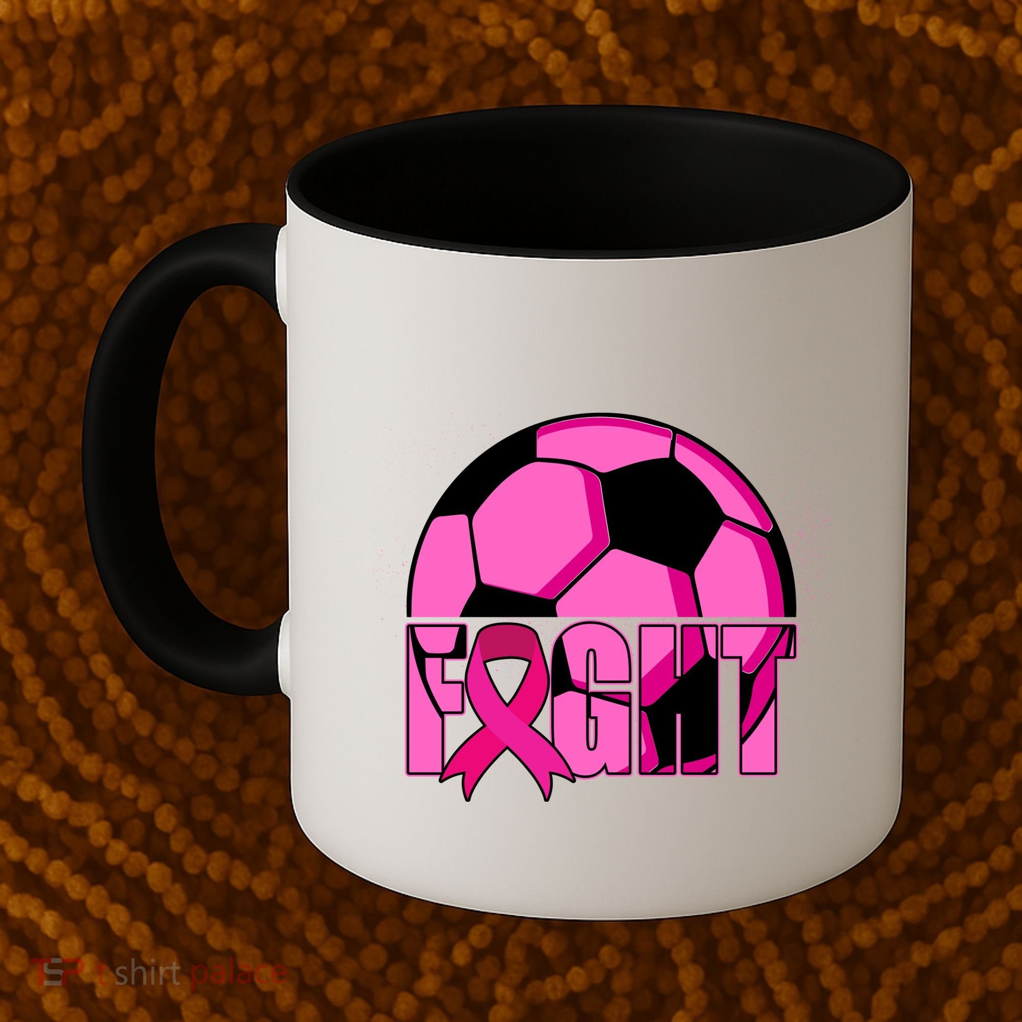 Fight Breast Cancer Soccer Coffee Mug