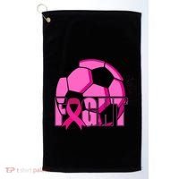 Fight Breast Cancer Soccer Golf Towel thumb 0