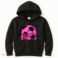 Fight Breast Cancer Soccer Kids Hoodie thumb 0