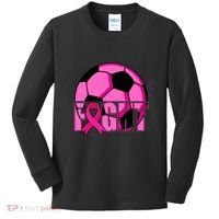 Fight Breast Cancer Soccer Kids Long Sleeve Shirt thumb 0