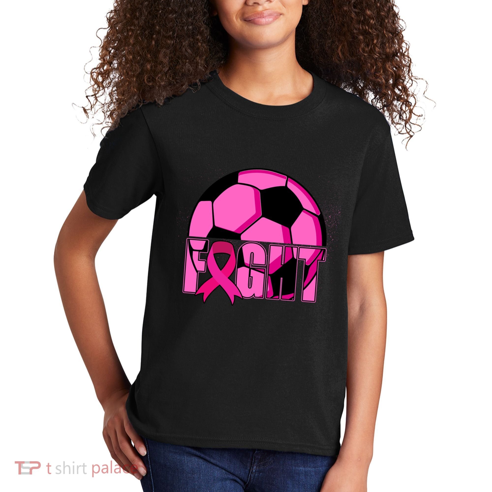 Fight Breast Cancer Soccer Kids T-Shirt