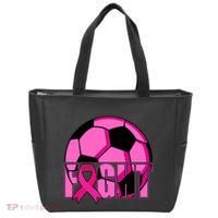 Fight Breast Cancer Soccer Tote Bag thumb 0