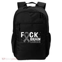 Fuck Brain Cancer Brain Tumor Gray Ribbon Gift Backpack thumb 0