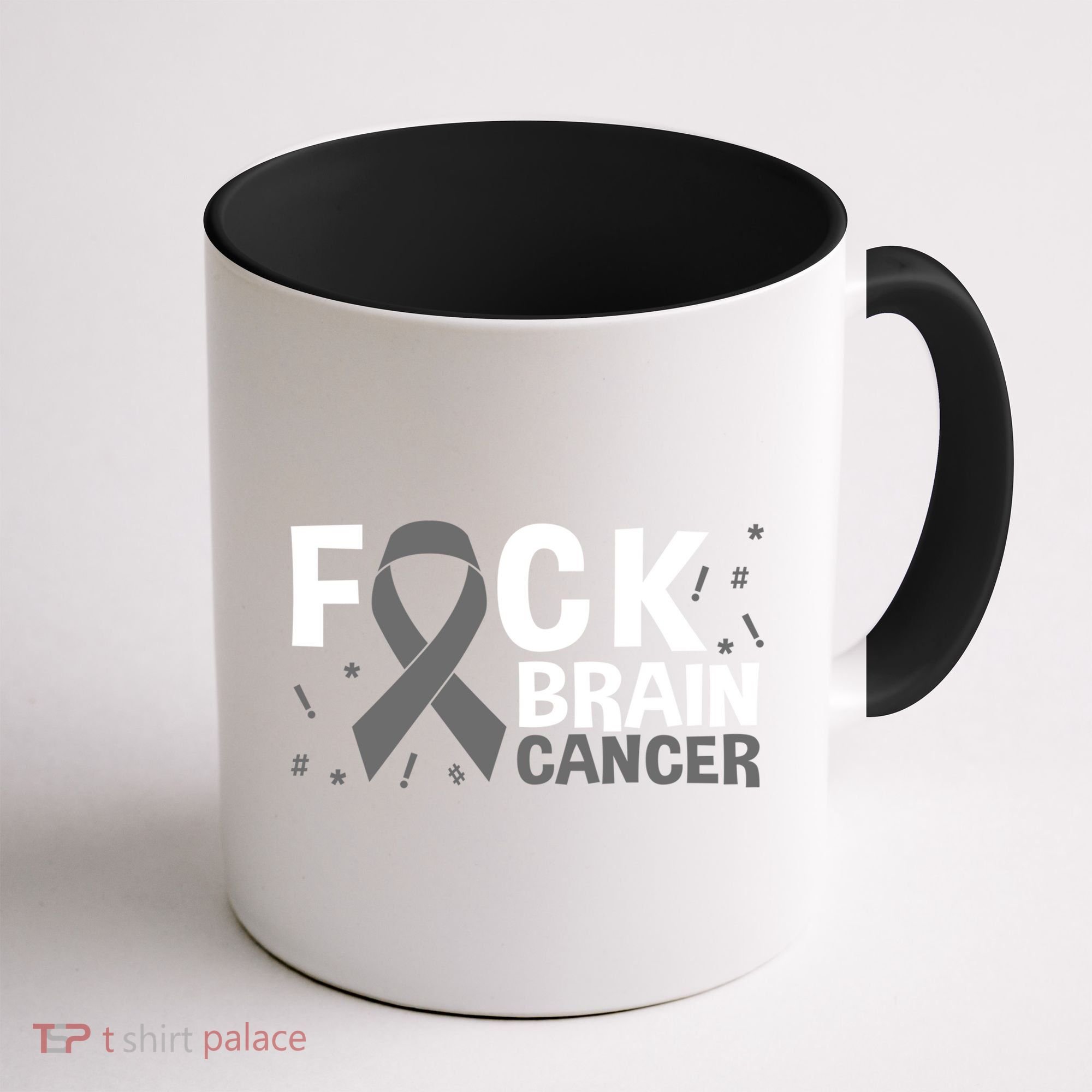 Fuck Brain Cancer Brain Tumor Gray Ribbon Gift Coffee Mug