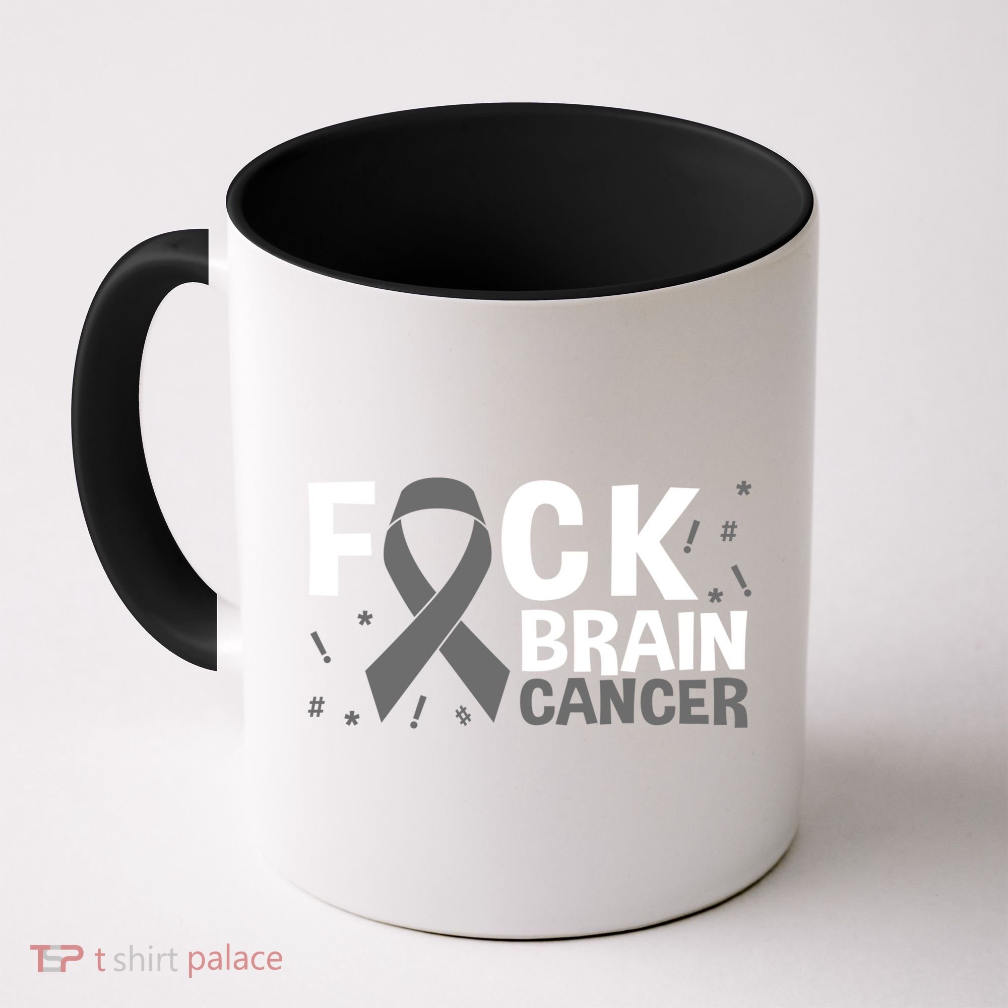 Fuck Brain Cancer Brain Tumor Gray Ribbon Gift Coffee Mug