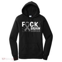 Fuck Brain Cancer Brain Tumor Gray Ribbon Gift Women's Hoodie thumb 0