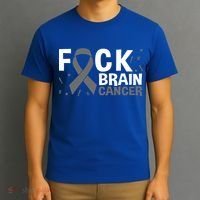 Fuck Brain Cancer Brain Tumor Gray Ribbon Gift T-Shirt thumb 3