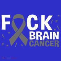Fuck Brain Cancer Brain Tumor Gray Ribbon Gift Coaster thumb 2