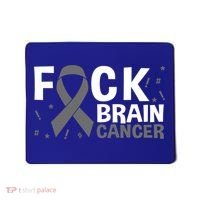 Fuck Brain Cancer Brain Tumor Gray Ribbon Gift Mousepad thumb 0