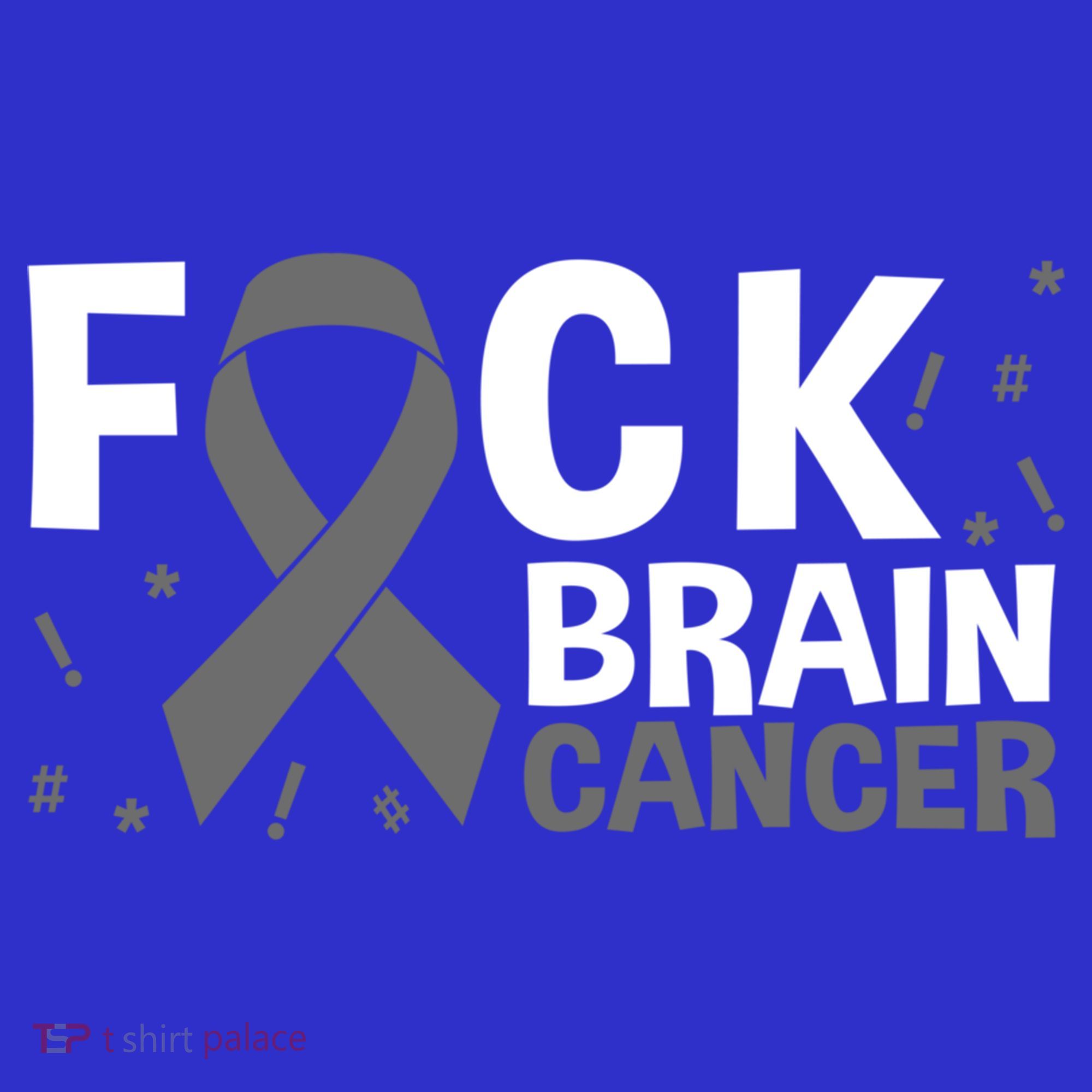 Fuck Brain Cancer Brain Tumor Gray Ribbon Gift Mousepad