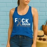 Fuck Brain Cancer Brain Tumor Gray Ribbon Gift Women's Tank Top thumb 2