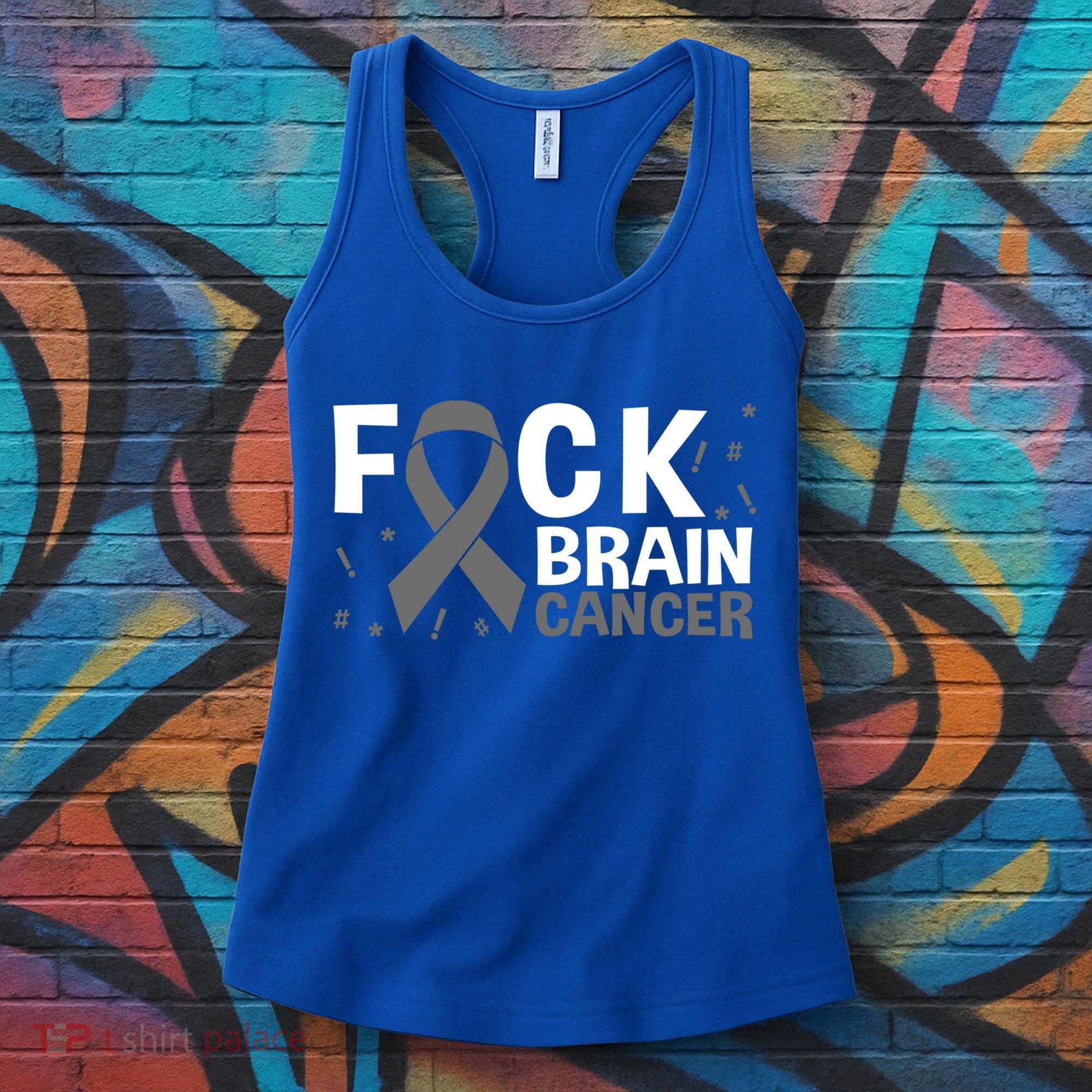 Fuck Brain Cancer Brain Tumor Gray Ribbon Gift Women's Tank Top