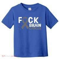 Fuck Brain Cancer Brain Tumor Gray Ribbon Gift Toddler T-Shirt thumb 0