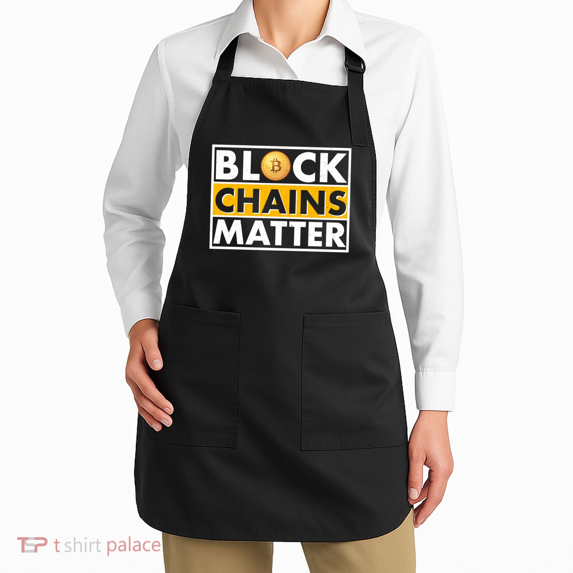 Funny Block Chains Matter Meme Apron