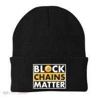 Funny Block Chains Matter Meme Beanie thumb 0