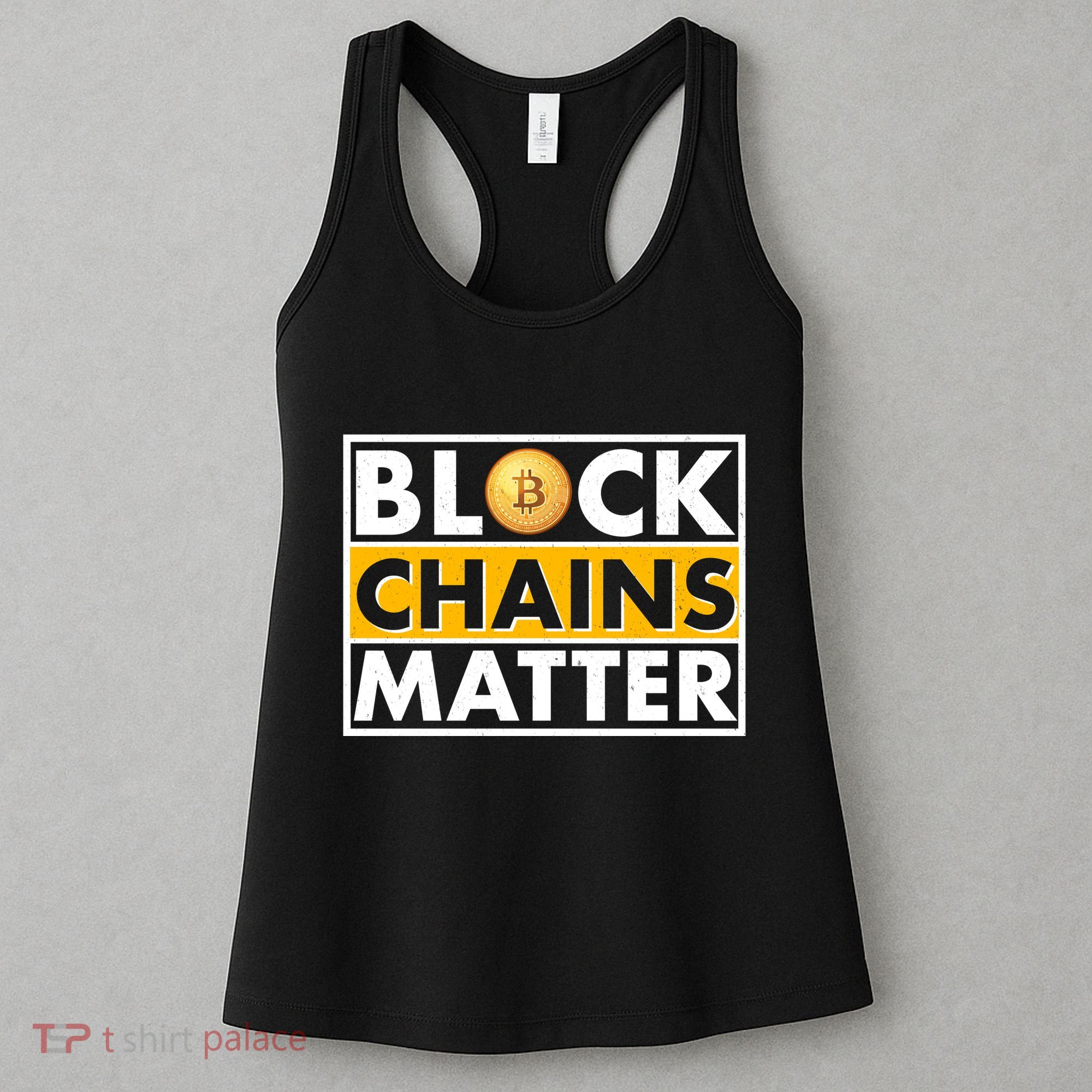 Funny Block Chains Matter Meme Women's Tank Top