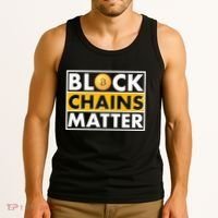 Funny Block Chains Matter Meme Tank Top thumb 3