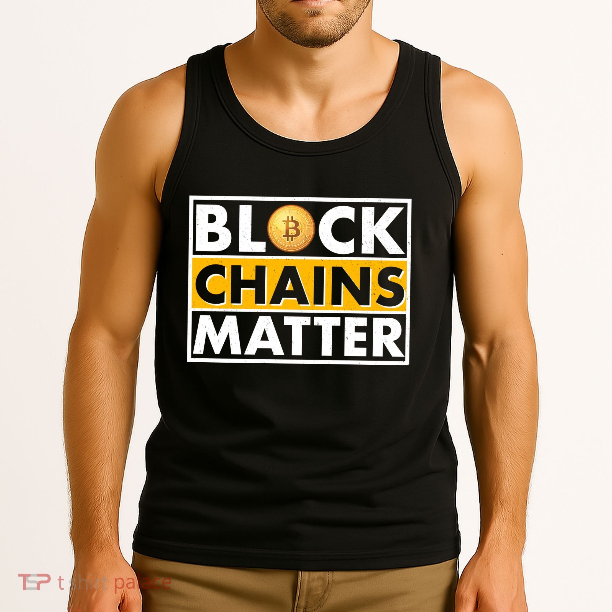 Funny Block Chains Matter Meme Tank Top