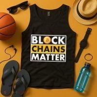 Funny Block Chains Matter Meme Tank Top thumb 4