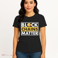 Funny Block Chains Matter Meme Women's T-Shirt thumb 4
