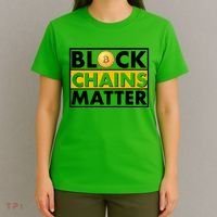 Funny Block Chains Matter Meme T-Shirt thumb 4