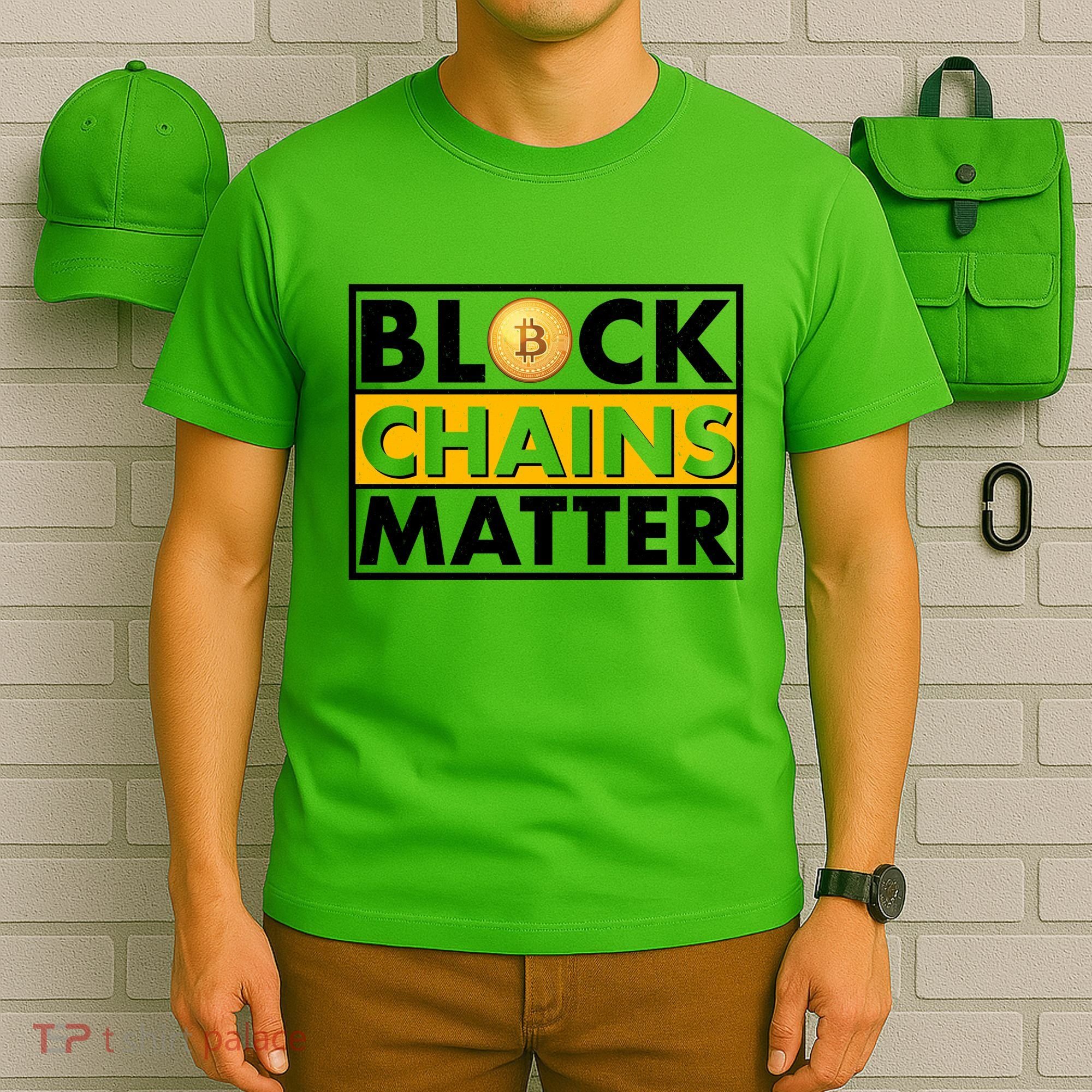 Funny Block Chains Matter Meme T-Shirt