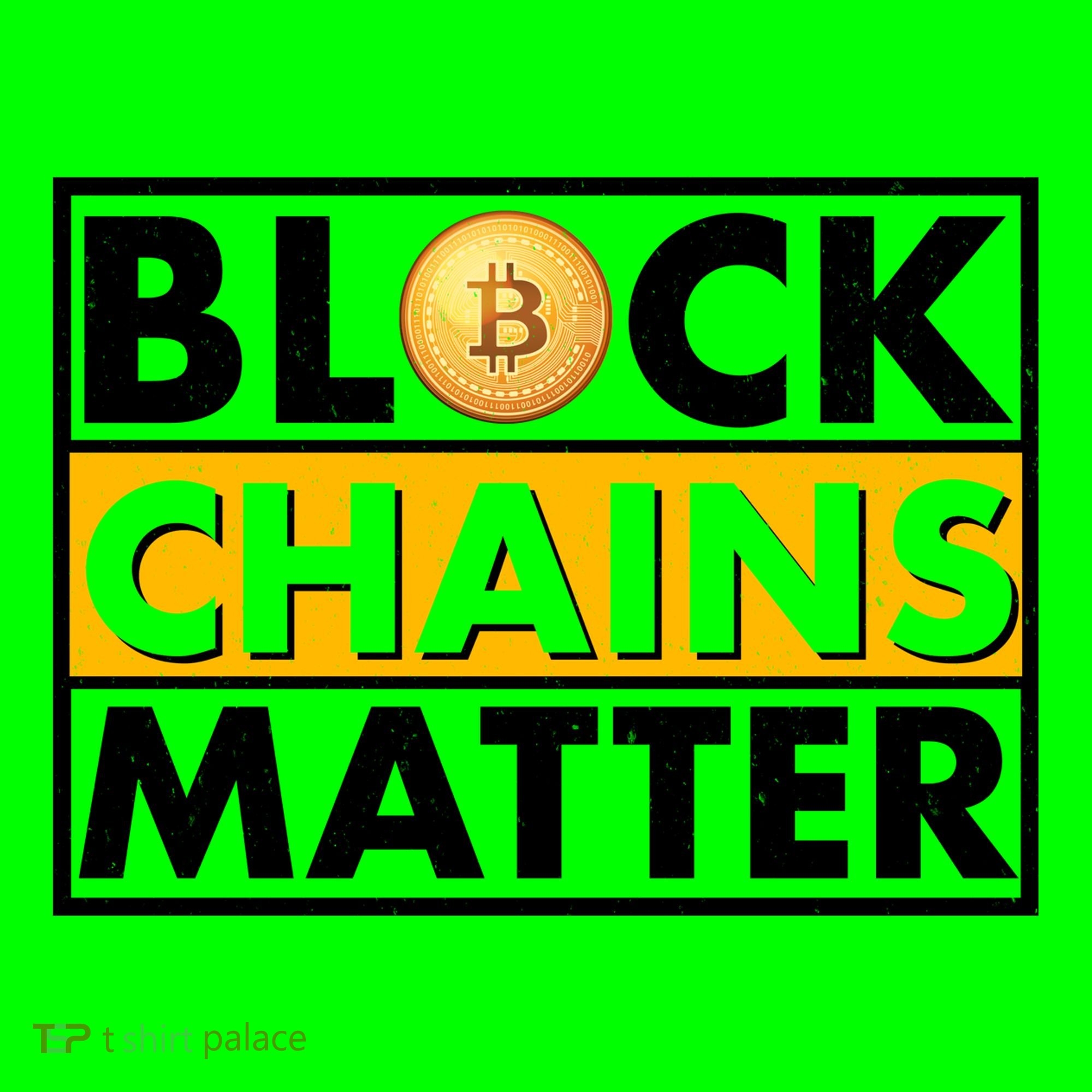 Funny Block Chains Matter Meme Button