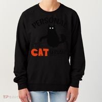 Funny Black Cat Personal Cat Servant Women's Sweatshirt thumb 0