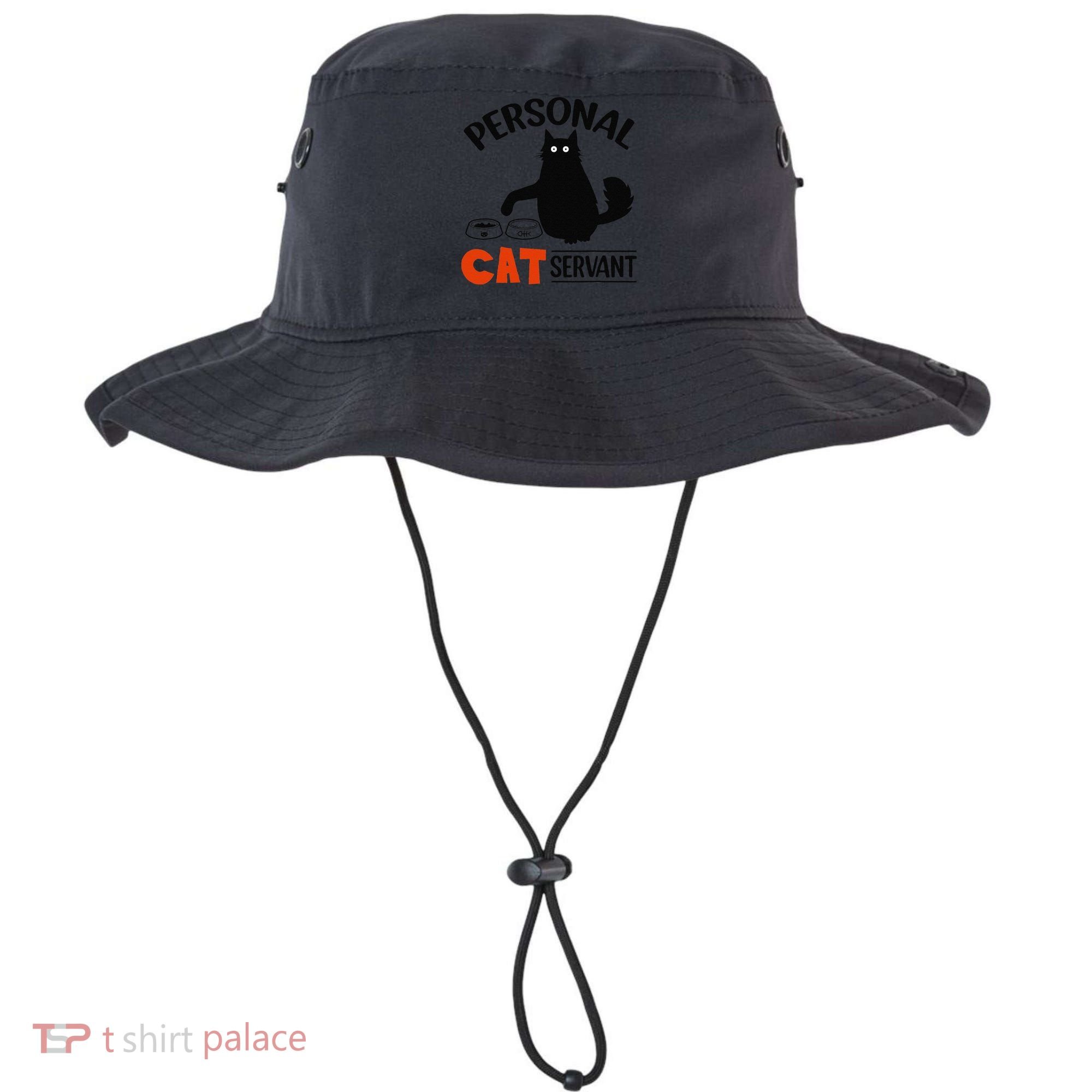Funny Black Cat Personal Cat Servant Bucket Hat